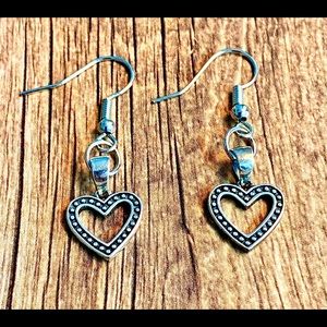 Sterling silver heart earrings